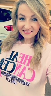 "I SUPPORT FINDING A CURE FOR MY FAMILY MEMBERS WHO HAVE BEEN DIAGNOSED WITH BREAST CANCER "- BRITTANY DINC, CSR MONROEVILLE BUSINESS OFFICE